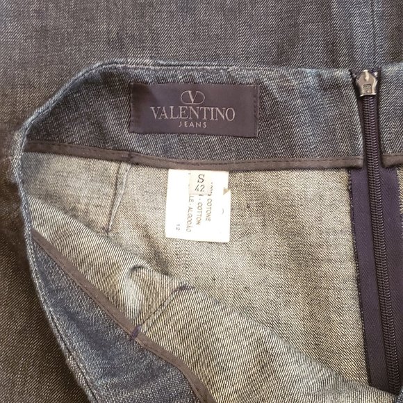 Vintage Valentino Denim Jean Skirt - Picture 1 of 5